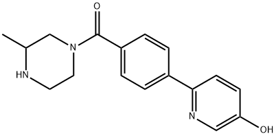 Methanone, [4-(5-hydroxy-2-pyridinyl)phenyl](3-methyl-1-piperazinyl)- Structure