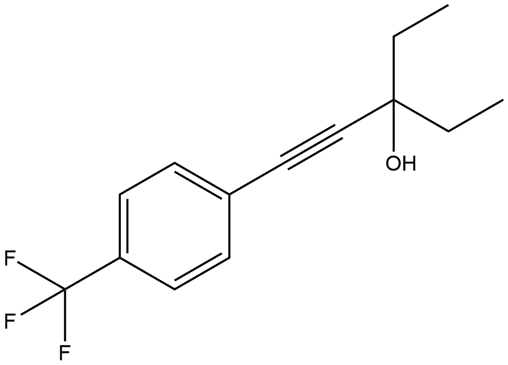 3-Ethyl-1-[4-(trifluoromethyl)phenyl]-1-pentyn-3-ol Structure