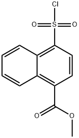 methyl 4-(chlorosulfonyl)naphthalene-1-carboxylate Struktur