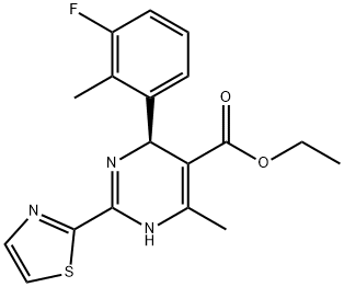 (S)-6-(3-氟-2-甲基苯基)-4-甲基-2-(噻唑-2-基)-1,6-二氢嘧啶-5-羧酸乙酯, 2126690-44-4, 结构式