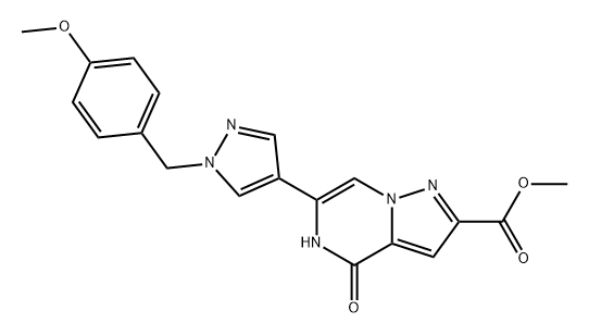 Pyrazolo[1,5-a]pyrazine-2-carboxylic acid, 4,5-dihydro-6-[1-[(4-methoxyphenyl)methyl]-1H-pyrazol-4-yl]-4-oxo-, methyl ester Structure
