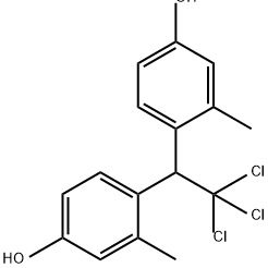 Phenol, 4,4'-(2,2,2-trichloroethylidene)bis[3-methyl- Struktur