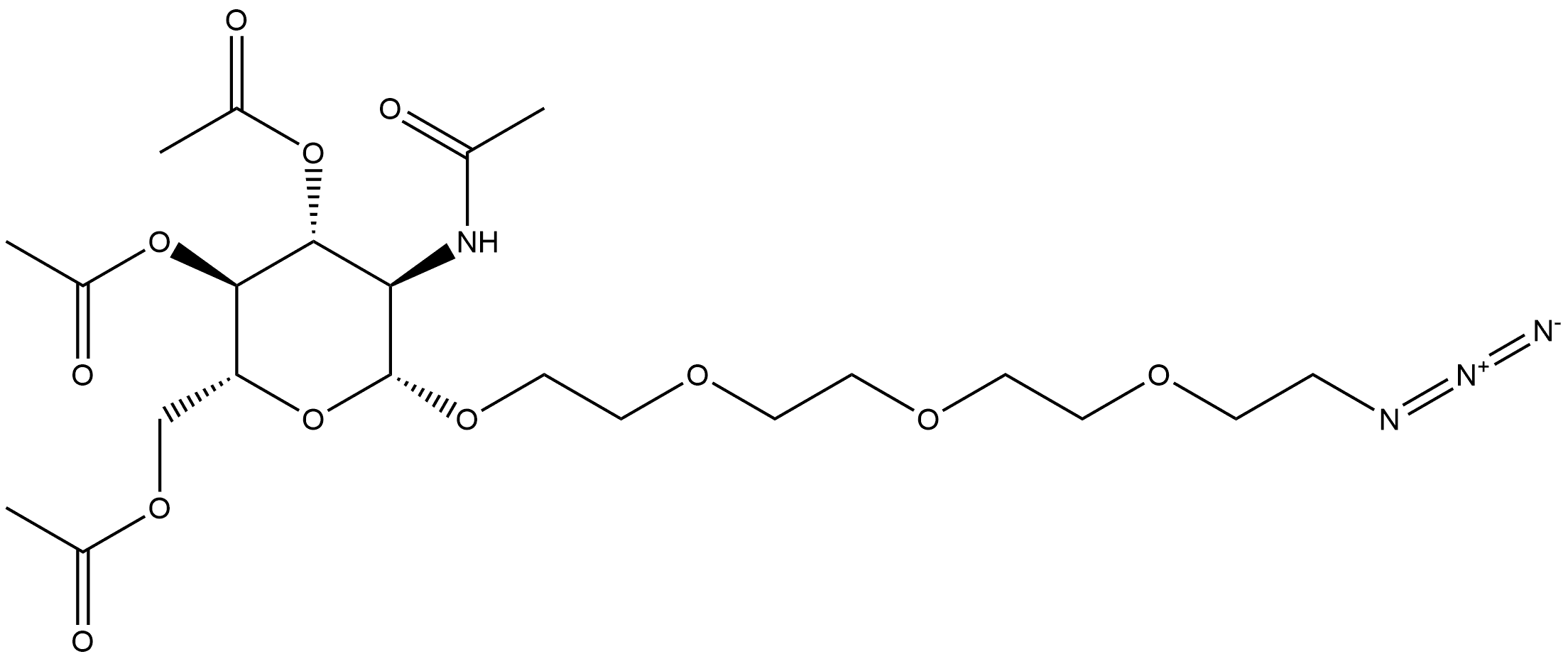 212896-45-2 β-D-Glucopyranoside, 2-[2-[2-(2-azidoethoxy)ethoxy]ethoxy]ethyl 2-(acetylamino)-2-deoxy-, 3,4,6-triacetate