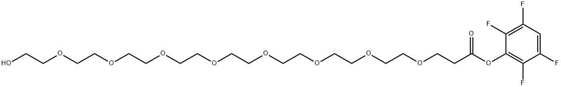 2,3,5,6-Tetrafluorophenyl 3-[(23-hydroxy-3,6,9,12,15,18,21-heptaoxatricos-1-yl)oxy]propanoate Structure