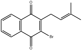 1,4-Naphthalenedione, 2-bromo-3-(3-methyl-2-buten-1-yl)- 结构式