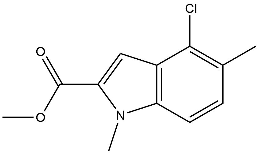 Methyl 4-Chloro-1,5-dimethylindole-2-carboxylate Struktur