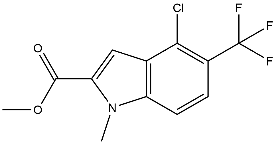 Methyl 4-Chloro-1-methyl-5-(trifluoromethyl)indole-2-carboxylate Struktur