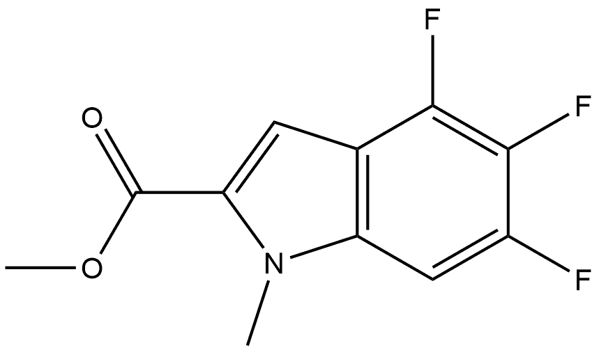 4,5,6-三氟-1-甲基吲哚-2-甲酸甲酯, 2132418-88-1, 结构式