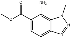7-氨基-1-甲基-1H-苯并[D][1,2,3]三唑-6-羧酸甲酯 结构式