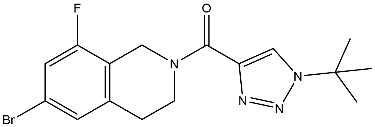 (6-Bromo-8-fluoro-3,4-dihydro-2(1H)-isoquinolinyl)[1-(1,1-dimethylethyl)-1H-1,2,3-triazol-4-yl]methanone Structure