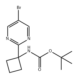 Carbamic acid, N-[1-(5-bromo-2-pyrimidinyl)cyclobutyl]-, 1,1-dimethylethyl ester Struktur