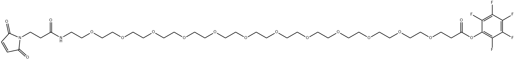 Maleimide-NH-PEG12-CH2CH2COOPFP Ester, 2136296-33-6, 结构式
