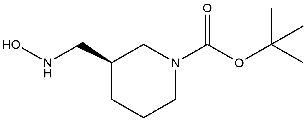 (R)-3-((羟基氨基)甲基)哌啶-1-甲酸叔丁酯 结构式
