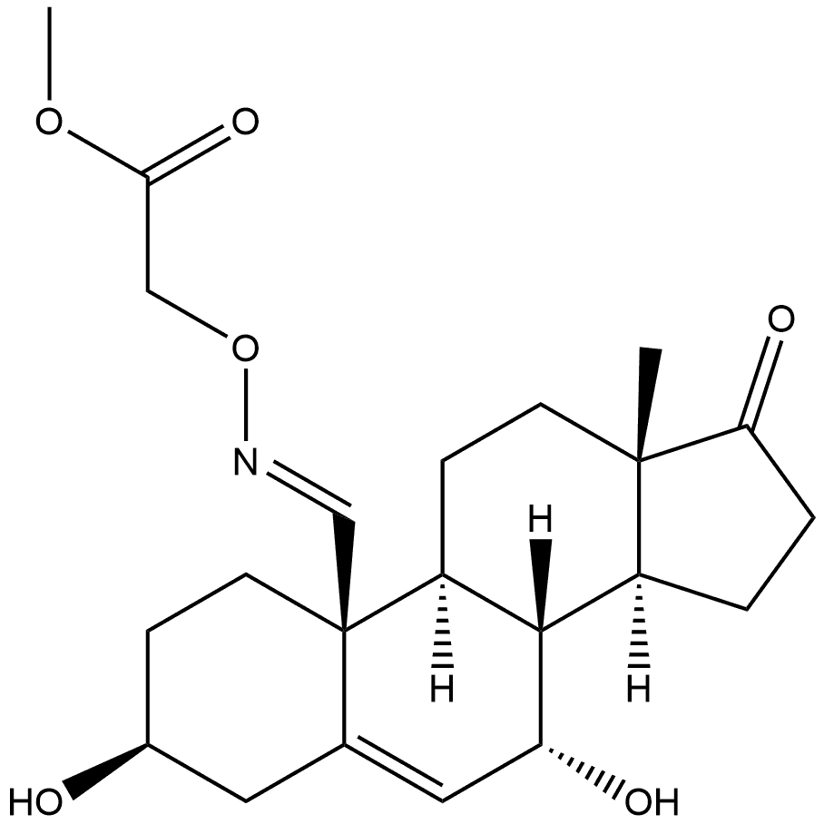 Acetic acid, [[[(3beta,7alpha,19E)-3,7-dihydroxy-17-oxoandrost-5-en-19- 结构式