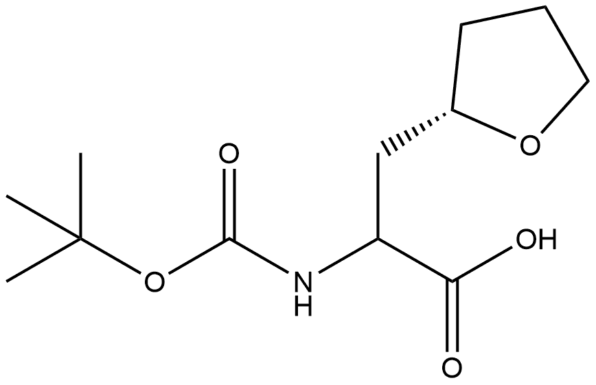 2-{[(tert-butoxy)carbonyl]amino}-3-[(2S)-oxolan-2- yl]propanoic acid,2137193-19-0,结构式