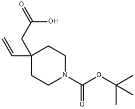 2-{1-[(tert-butoxy)carbonyl]-4-ethenylpiperidin-4-yl}acetic acid Structure