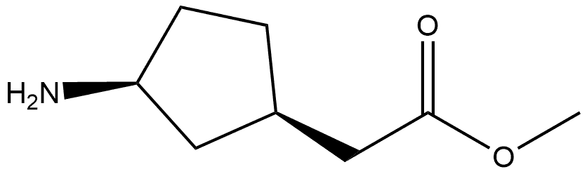 rel-Methyl (1R,3S)-3-aminocyclopentan eacetate 结构式