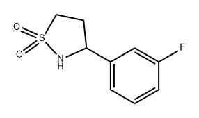 ISOTHIAZOLIDINE, 3-(3-FLUOROPHENYL)-, 1,1-DIOXIDE, 2137731-35-0, 结构式