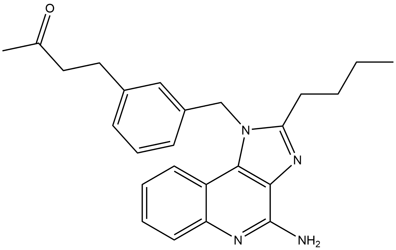 4-(3-((4-Amino-2-butyl-1H-imidazo[4,5-c]quinolin-1-yl)methyl)phenyl)butan-2-one 结构式