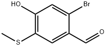 Benzaldehyde, 2-bromo-4-hydroxy-5-(methylthio)- Structure