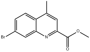 2-Quinolinecarboxylic acid, 7-bromo-4-methyl-, methyl ester Struktur