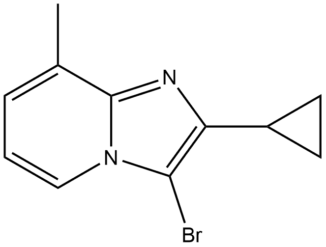 3-bromo-2-cyclopropyl-8-methylimidazo[1,2-a]pyridine Structure