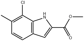 methyl 7-chloro-6-methyl-1H-indole-2-carboxylate 化学構造式