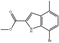 methyl 7-bromo-4-methyl-1H-indole-2-carboxylate Struktur