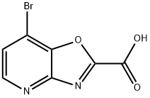 Oxazolo[4,5-b]pyridine-2-carboxylic acid, 7-bromo- Struktur