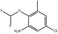 Benzenamine, 5-chloro-2-(difluoromethoxy)-3-methyl- Struktur
