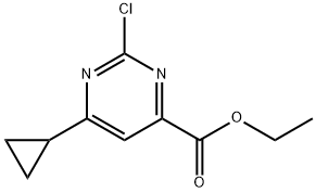 ethyl
2-chloro-6-cyclopropylpyrimidine-4-carboxylate 结构式