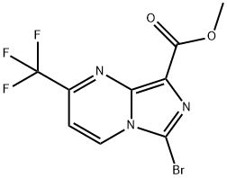 methyl 6-bromo-2-(trifluoromethyl)imidazo[1,5-a]pyrimidine-8-carboxylate Struktur