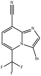 3-bromo-5-(trifluoromethyl)imidazo[1,2-a]pyridine-8-carbonitrile 化学構造式