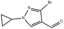 1H-Pyrazole-4-carboxaldehyde, 3-bromo-1-cyclopropyl- Struktur