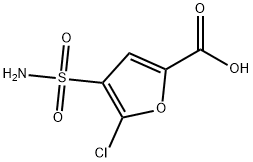 5-chloro-4-sulfamoylfuran-2-carboxylic acid Struktur