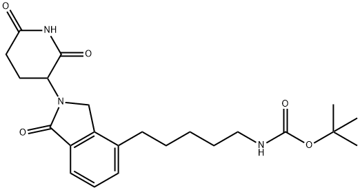 Carbamic acid, N-[5-[2-(2,6-dioxo-3-piperidinyl)-2,3-dihydro-1-oxo-1H-isoindol-4-yl]pentyl]-, 1,1-dimethylethyl ester|CRBN配体1