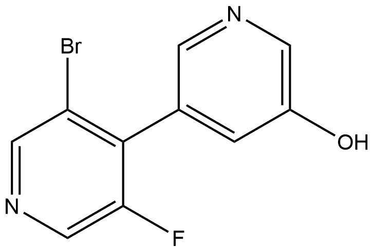 3'-Bromo-5'-fluoro[3,4'-bipyridin]-5-ol 结构式