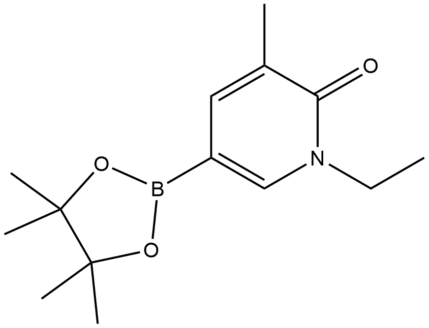 1-Ethyl-3-methyl-5-(4,4,5,5-tetramethyl-1,3,2-dioxaborolan-2-yl)-2(1H)-pyridinone Structure