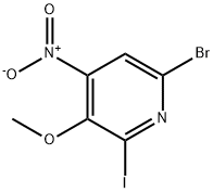 6-bromo-2-iodo-3-methoxy-4-nitropyridine 结构式