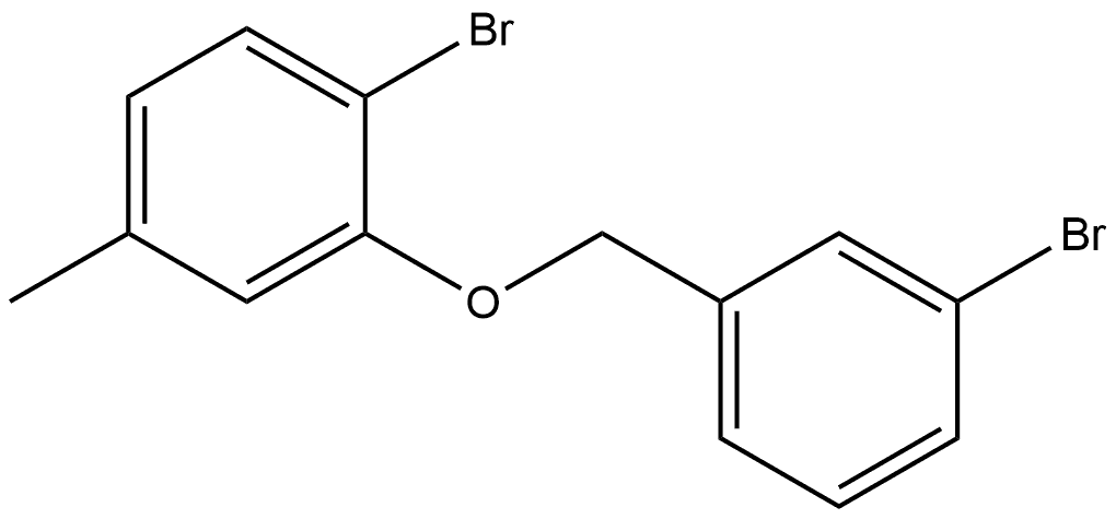 1-Bromo-2-[(3-bromophenyl)methoxy]-4-methylbenzene 结构式