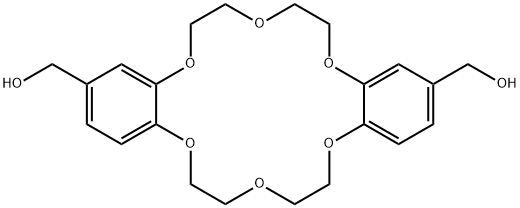 Dibenzo[b,k][1,4,7,10,13,16]hexaoxacyclooctadecin-2,14-dimethanol, 6,7,9,10,17,18,20,21-octahydro- Structure
