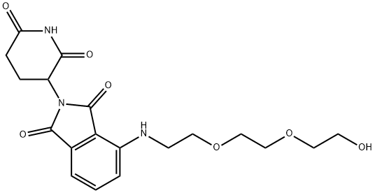 1H-Isoindole-1,3(2H)-dione, 2-(2,6-dioxo-3-piperidinyl)-4-[[2-[2-(2-hydroxyethoxy)ethoxy]ethyl]amino]-,2140807-36-7,结构式