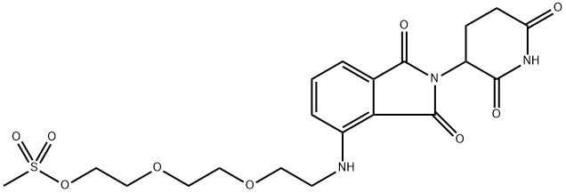 Pomalidomide-NH-PEG3-Ms Struktur