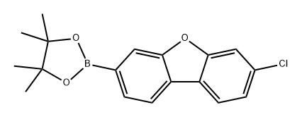 Dibenzofuran, 3-chloro-7-(4,4,5,5-tetramethyl-1,3,2-dioxaborolan-2-yl)- 结构式