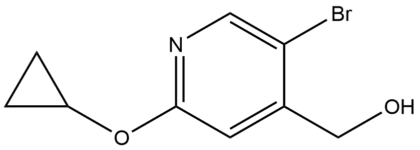 5-Bromo-2-(cyclopropyloxy)-4-pyridinemethanol Structure