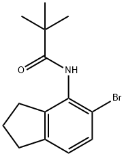 Propanamide, N-(5-bromo-2,3-dihydro-1H-inden-4-yl)-2,2-dimethyl- Structure