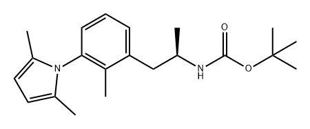 Carbamic acid, N-[(1R)-2-[3-(2,5-dimethyl-1H-pyrrol-1-yl)-2-methylphenyl]-1-methylethyl]-, 1,1-dimethylethyl ester Structure