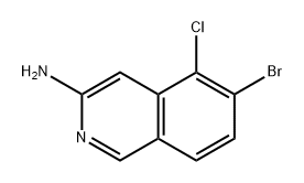 6-溴-5-氯异喹啉-3-胺 结构式