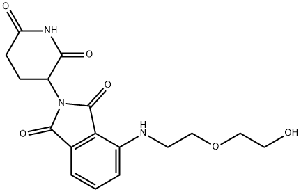 1H-Isoindole-1,3(2H)-dione, 2-(2,6-dioxo-3-piperidinyl)-4-[[2-(2-hydroxyethoxy)ethyl]amino]- Struktur