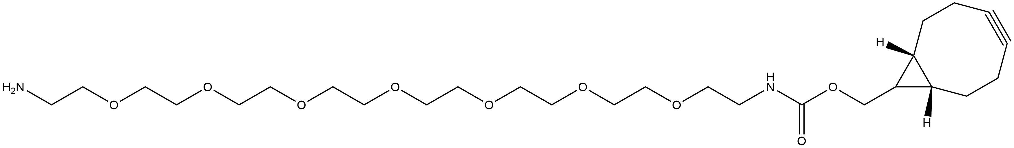 BCN-exo-PEG7-NH2 结构式